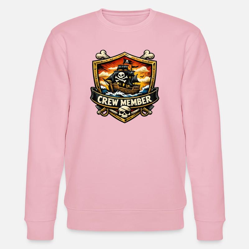 Piratenschiff Crew Member - Stanley/Stella Unisex Bio-Sweatshirt CHANGER - Hellrosa