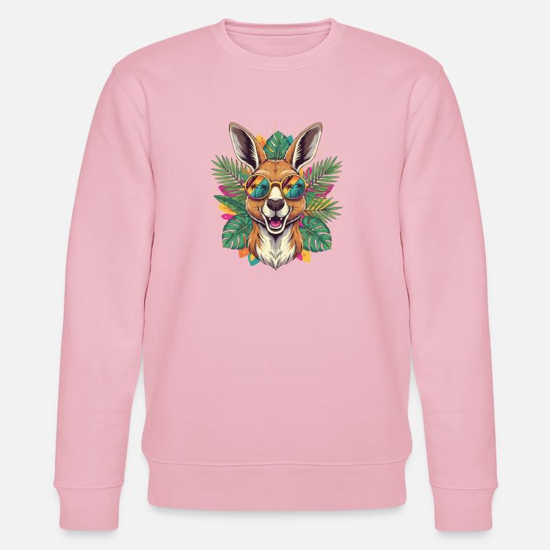 Känguru Sonnenbrillenfeeling - Stanley/Stella Unisex Bio-Sweatshirt CHANGER  - Hellrosa