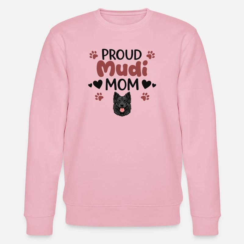 Stolze Mudi Mutter, Mudi - Stanley/Stella Unisex Bio-Sweatshirt CHANGER  - Hellrosa