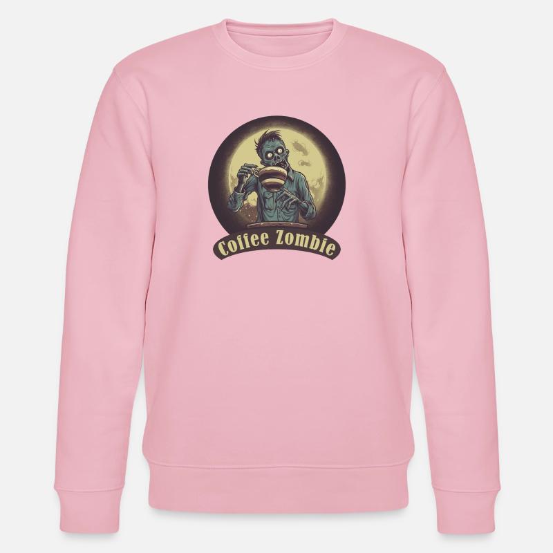 Kaffeemonster  - Koffein Zombie - Morgenmuffel - Stanley/Stella Unisex Bio-Sweatshirt CHANGER  - Hellrosa