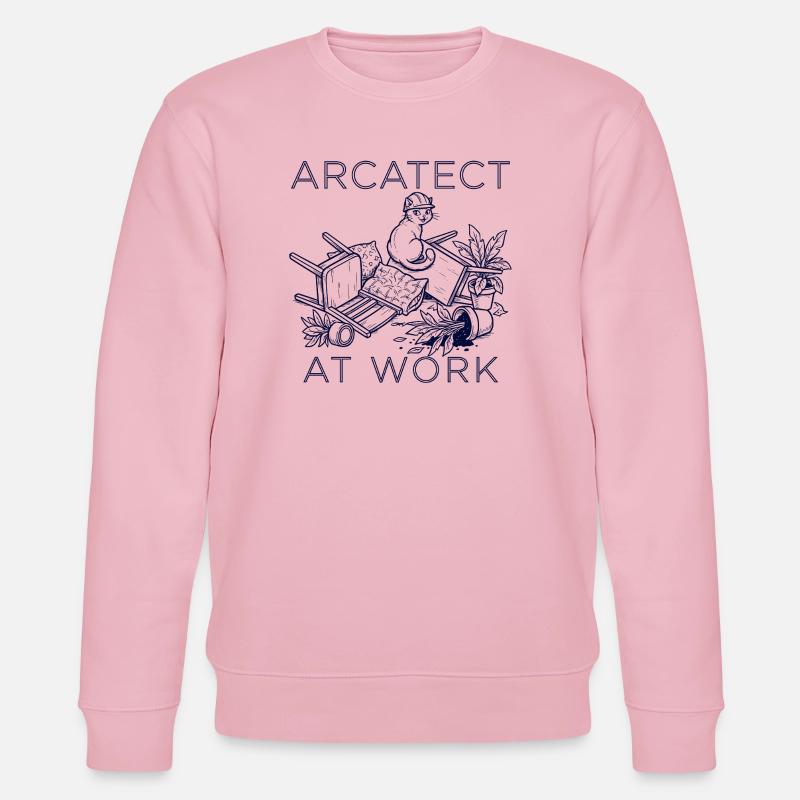 Le chat de l’ouvrier au travail - Sweat bio CHANGER Stanley/Stella Unisexe - rose pâle