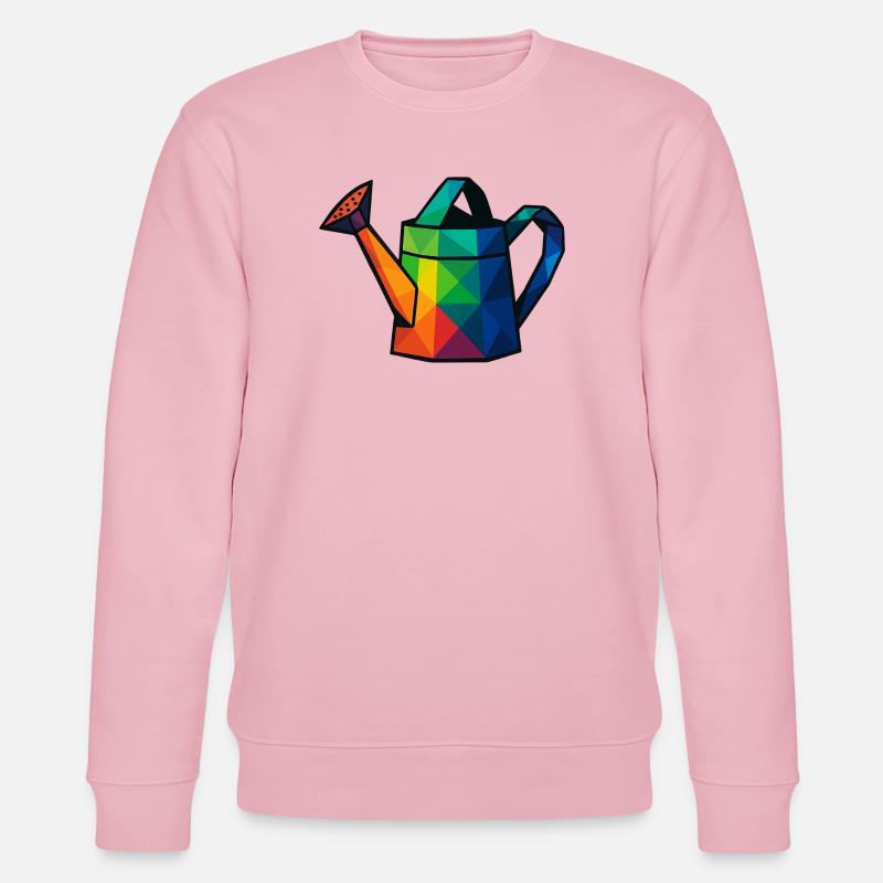 Low-Poly-Geometric Design Gießkanne - Stanley/Stella Unisex Bio-Sweatshirt CHANGER  - Hellrosa