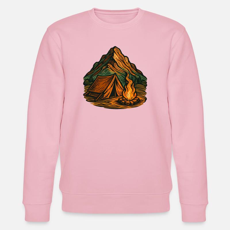 Bergcamping am Lagerfeuer - Stanley/Stella Unisex Bio-Sweatshirt CHANGER - Hellrosa