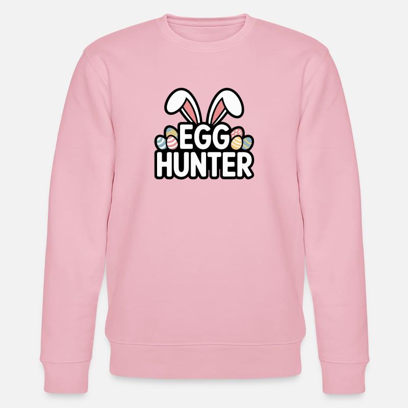 Egg Hunter Bunny – Easter Design - Stanley/Stella CHANGER Unisex Organic Sweatshirt - cotton pink