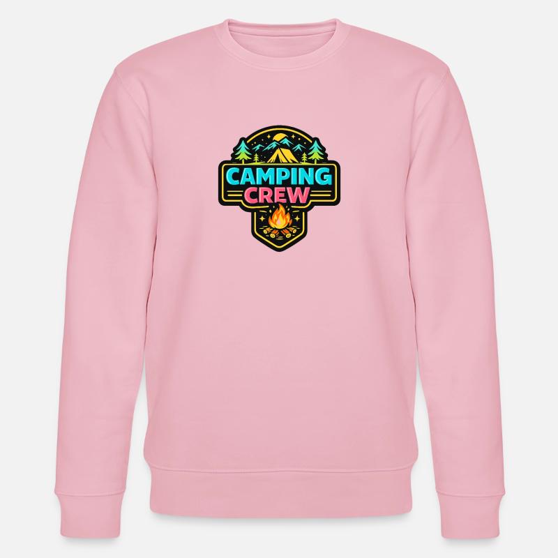 Badge de l’équipe de camping Néon - Sweat bio CHANGER Stanley/Stella Unisexe - rose pâle