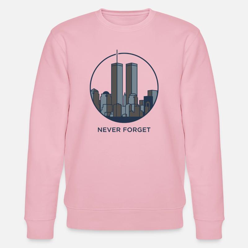 Never Forget Skyline Erinnerung - Stanley/Stella Unisex Bio-Sweatshirt CHANGER  - Hellrosa