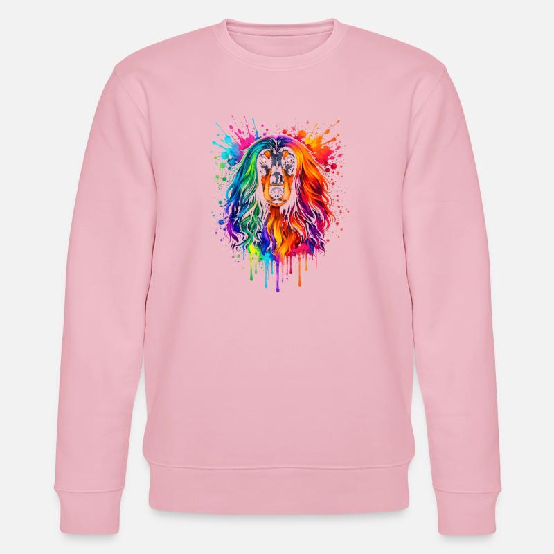 Afghan Hound | Windhund Pop Art - Stanley/Stella Unisex Bio-Sweatshirt CHANGER  - Hellrosa