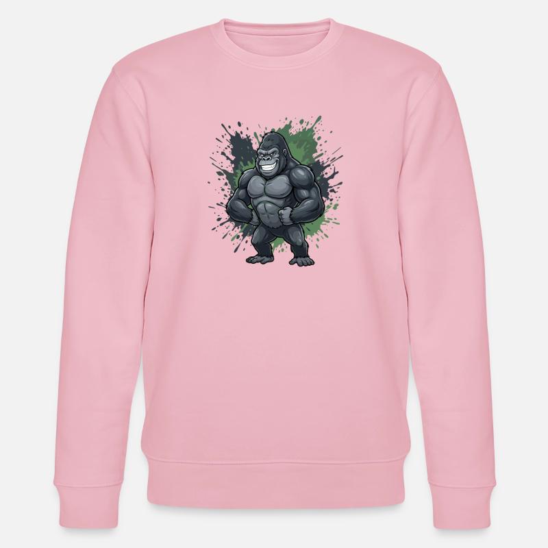 Kraftgorilla Spritzer-Style - Stanley/Stella Unisex Bio-Sweatshirt CHANGER  - Hellrosa