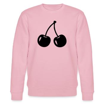 Silhouette cerise – Motif de fruits sucrés - Sweat bio CHANGER Stanley/Stella Unisexe - rose pâle - Devant - Jaron (178cm) & Liana (172cm)