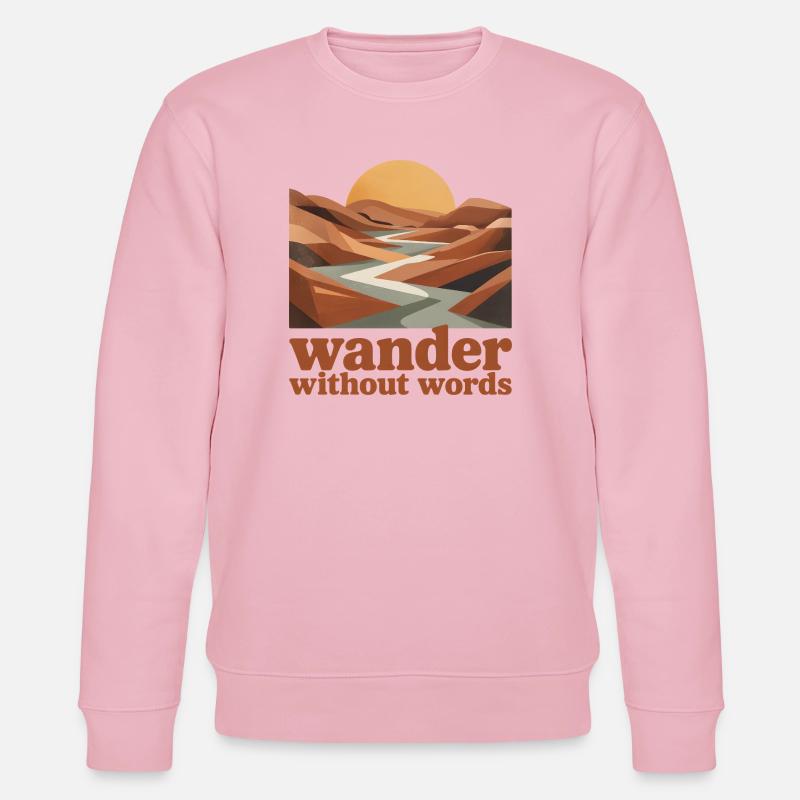 Wandern ohne Worte | Introvertiert Reisen - Stanley/Stella Unisex Bio-Sweatshirt CHANGER  - Hellrosa