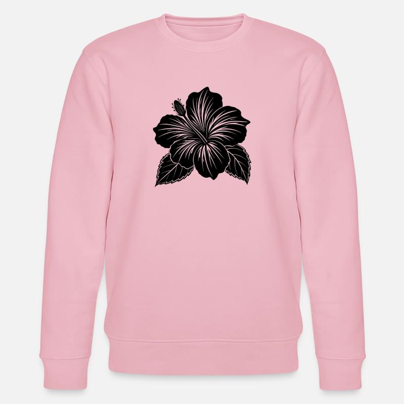 Hibiskusblüte - Stanley/Stella Unisex Bio-Sweatshirt CHANGER  - Hellrosa