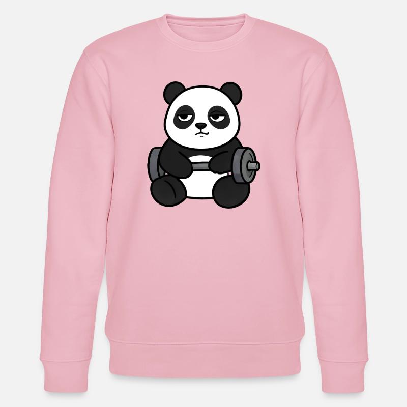 Panda Powerlifting - Stanley/Stella Unisex Bio-Sweatshirt CHANGER  - Hellrosa