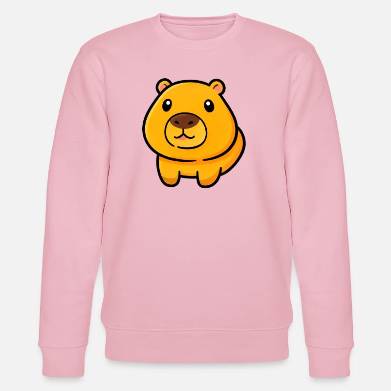 Maskottchen-Illustration des pummeligen Bären - Stanley/Stella Unisex Bio-Sweatshirt CHANGER  - Hellrosa