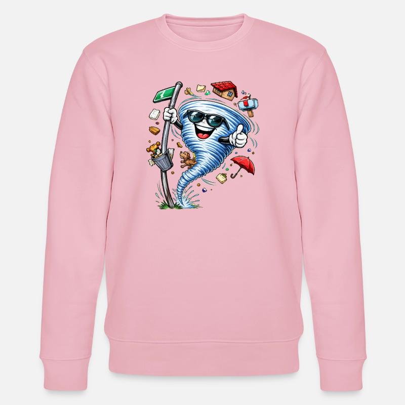 Hurrikan mit Sonnenbrille - Stanley/Stella Unisex Bio-Sweatshirt CHANGER  - Hellrosa