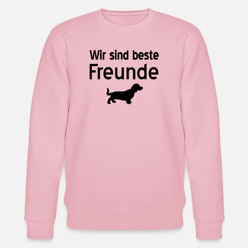 Teckel - Sweat bio CHANGER Stanley/Stella Unisexe - rose pâle