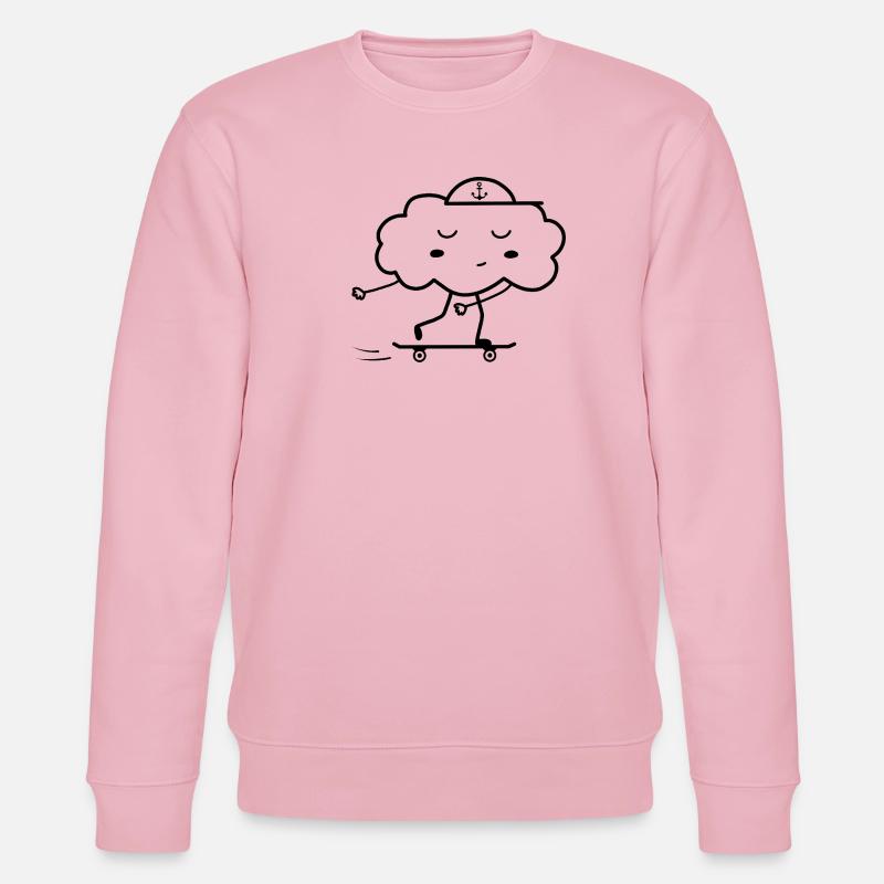 Skater Cloud – Ankerkappe - Stanley/Stella Unisex Bio-Sweatshirt CHANGER  - Hellrosa
