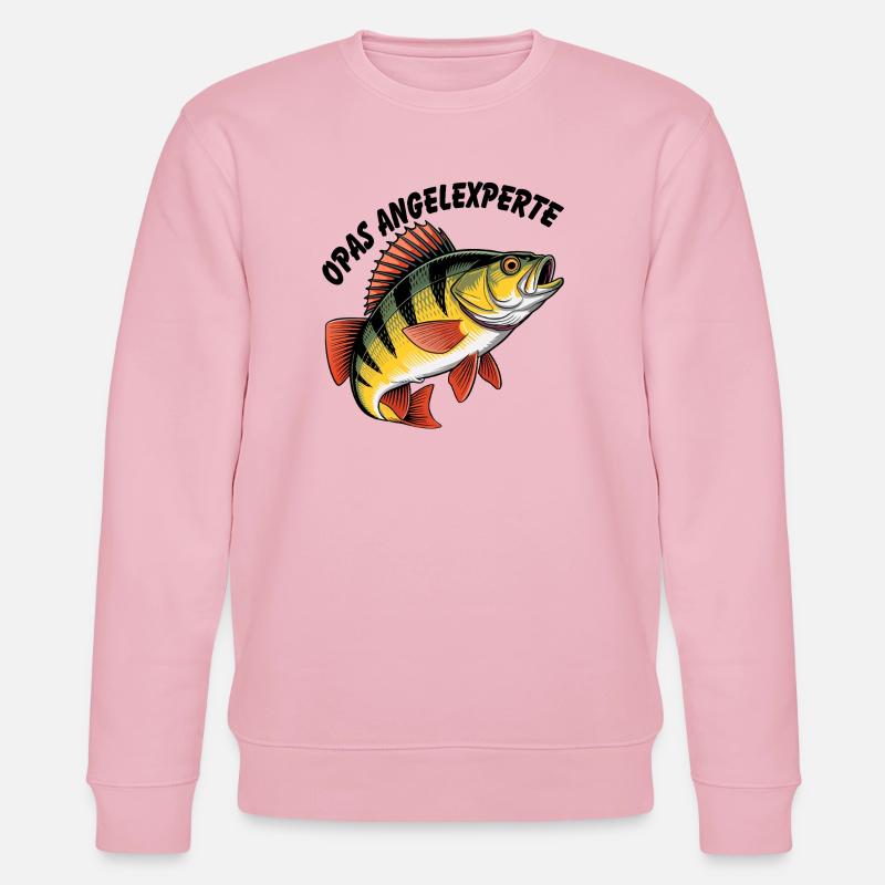 Angeln mit Opa - Stanley/Stella Unisex Bio-Sweatshirt CHANGER  - Hellrosa
