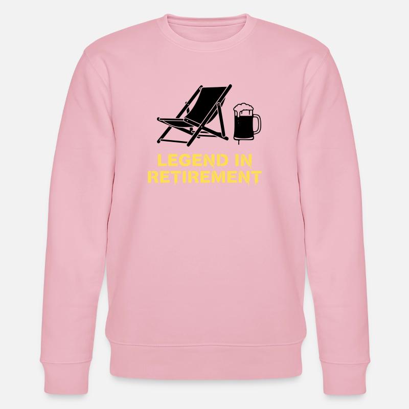 Retired Legend Rente Liegestuhl - Stanley/Stella Unisex Bio-Sweatshirt CHANGER  - Hellrosa