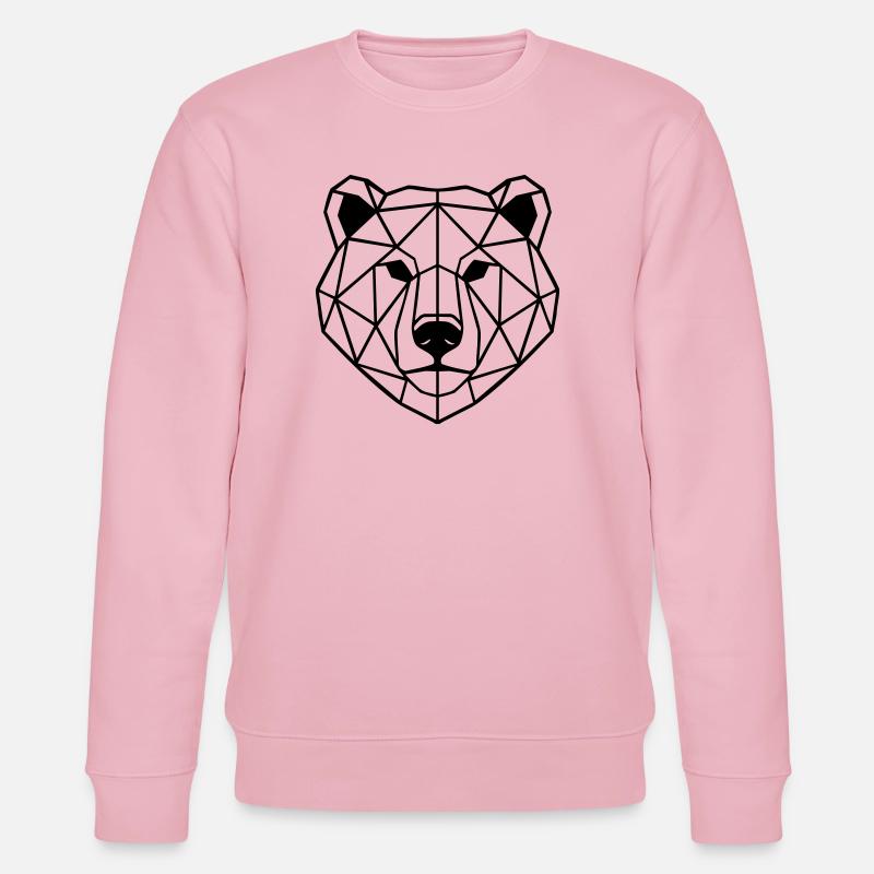 Bär Polygon - Stanley/Stella Unisex Bio-Sweatshirt CHANGER  - Hellrosa