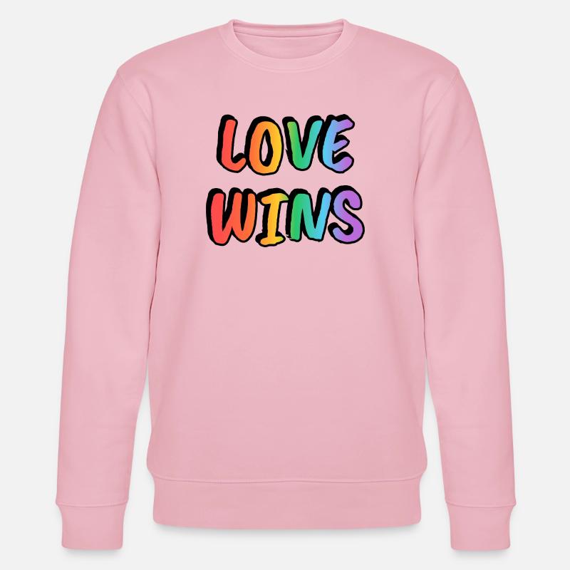 Love Wins Rainbow Gradient - Stanley/Stella Unisex Bio-Sweatshirt CHANGER  - Hellrosa