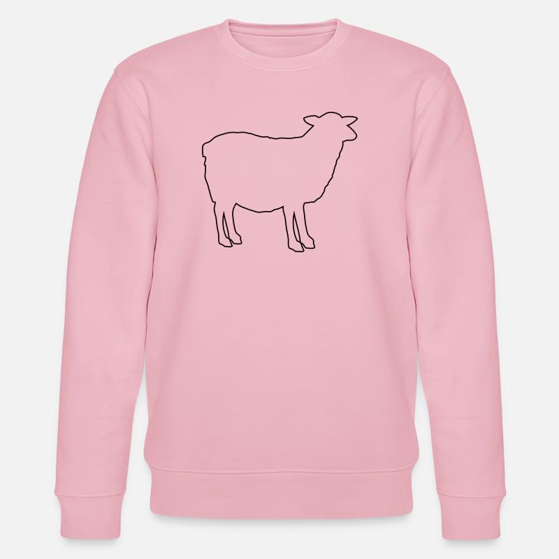 Conception des contours de silhouette mouton - Sweat bio CHANGER Stanley/Stella Unisexe - rose pâle