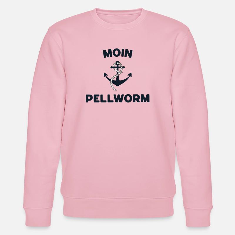 Moin Pellworm – Maritimes Anker-Design - Stanley/Stella Unisex Bio-Sweatshirt CHANGER  - Hellrosa