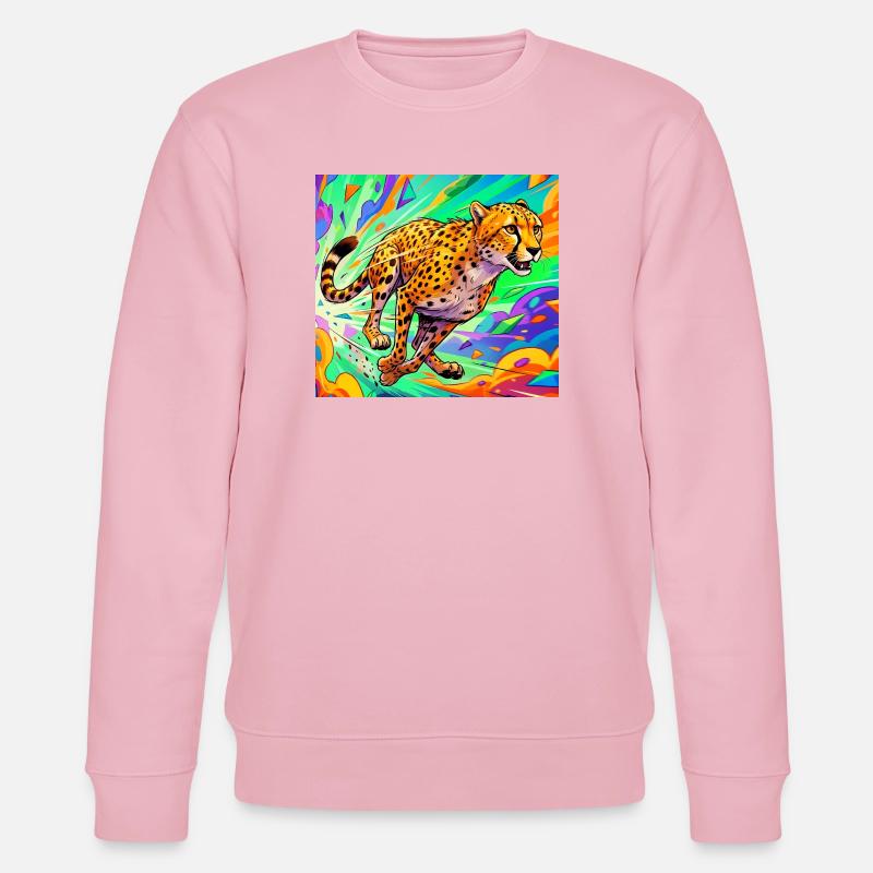 guépard - Sweat bio CHANGER Stanley/Stella Unisexe - rose pâle
