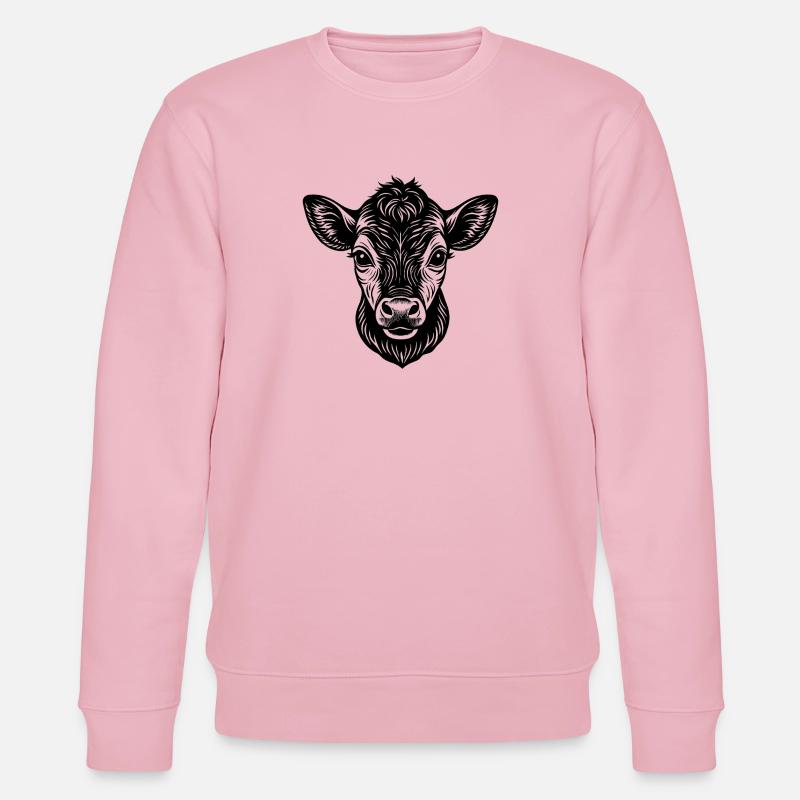 Süße Kuh - Stanley/Stella Unisex Bio-Sweatshirt CHANGER  - Hellrosa