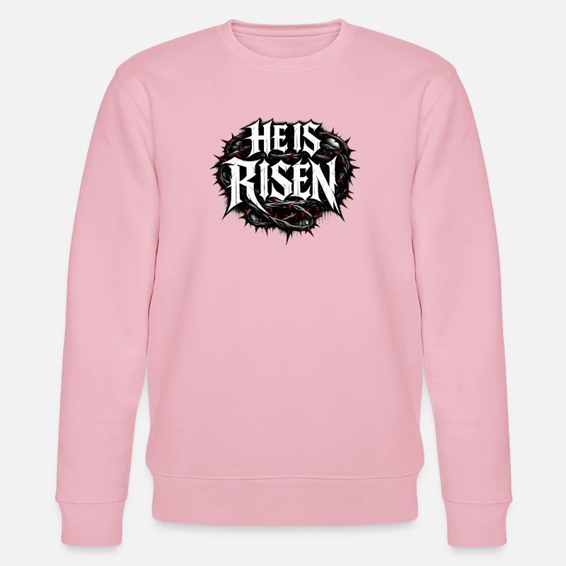 He is risen - Stanley/Stella Unisex Bio-Sweatshirt CHANGER  - Hellrosa