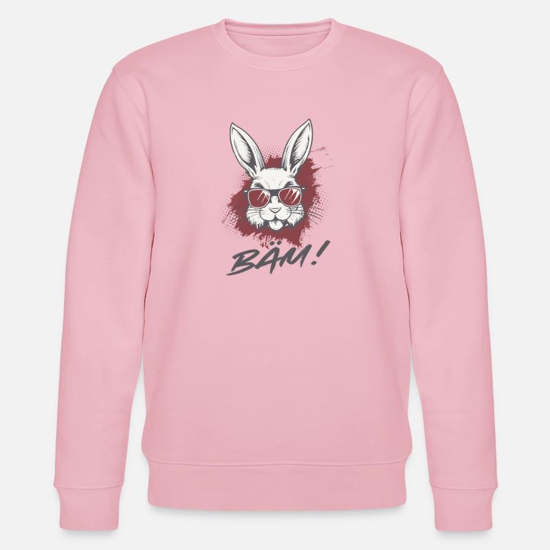 Cool Bunny BÄM Statement Statement Drôle - Sweat bio CHANGER Stanley/Stella Unisexe - rose pâle