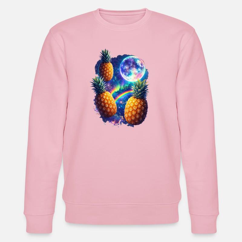 Kosmische Ananas All - Stanley/Stella Unisex Bio-Sweatshirt CHANGER  - Hellrosa