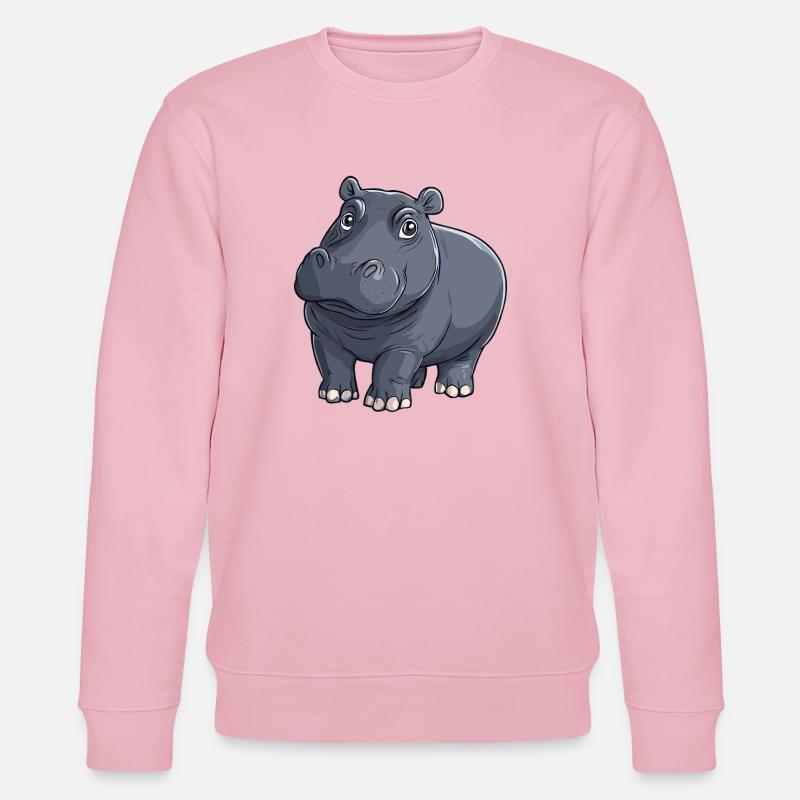 Illustration d’Hippo Nilpferd - Sweat bio CHANGER Stanley/Stella Unisexe - rose pâle