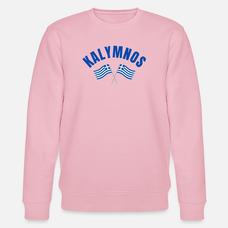 Drapeaux grecs de Kalymnos - Sweat bio CHANGER Stanley/Stella Unisexe - rose pâle