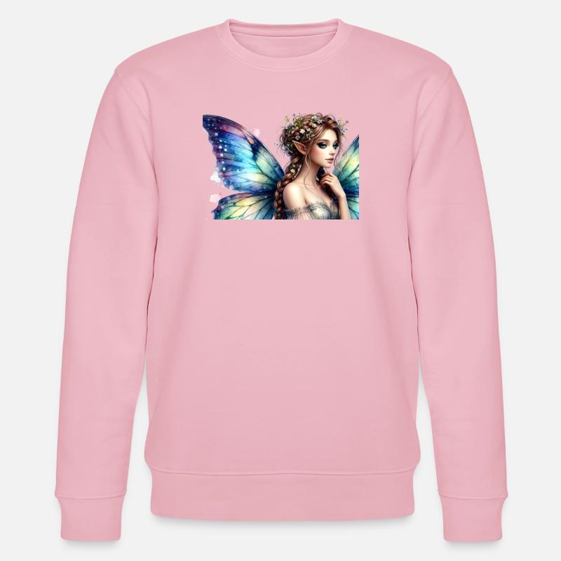 Irisierende Feenkrone - Stanley/Stella Unisex Bio-Sweatshirt CHANGER  - Hellrosa