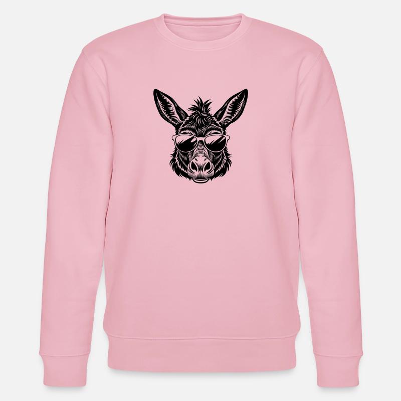 Esel-Sonnenbrille - Stanley/Stella Unisex Bio-Sweatshirt CHANGER  - Hellrosa