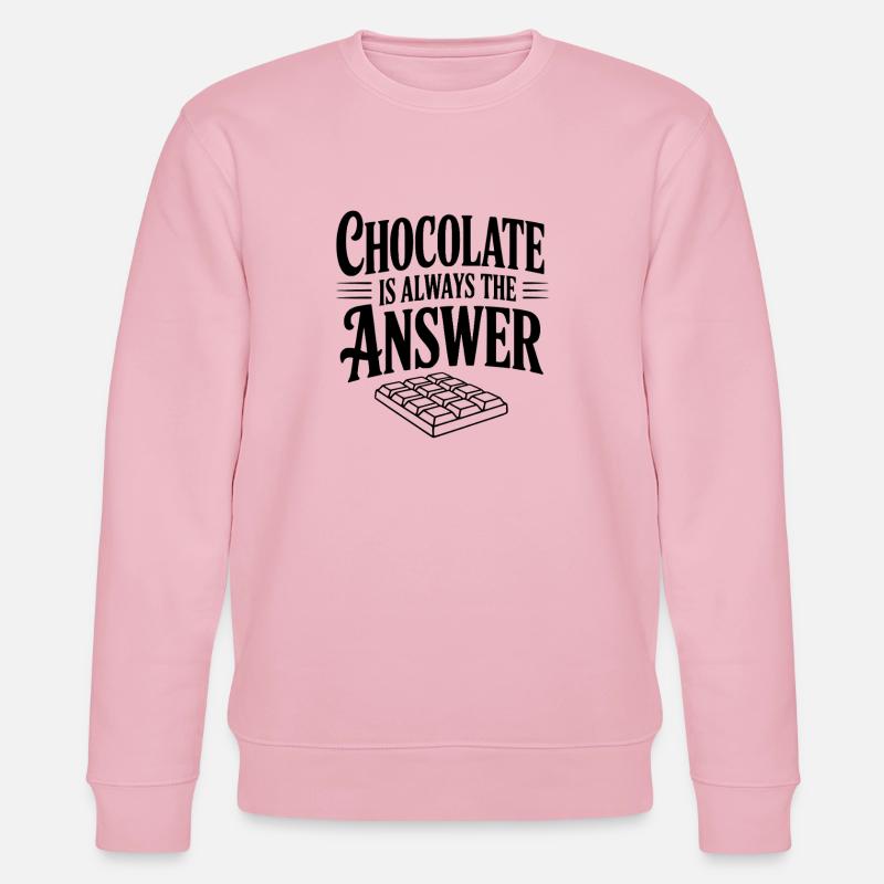Le chocolat est toujours la solution - Sweat bio CHANGER Stanley/Stella Unisexe - rose pâle
