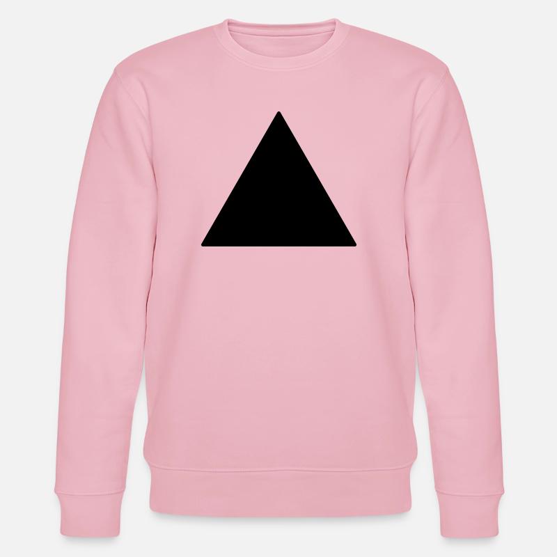 Triangle équilatéral de symbole noir - Sweat bio CHANGER Stanley/Stella Unisexe - rose pâle