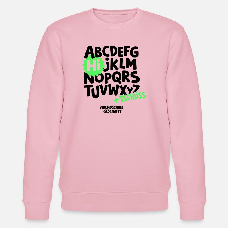 Grundschule Abschluss Shirt ABC - Stanley/Stella Unisex Bio-Sweatshirt CHANGER  - Hellrosa