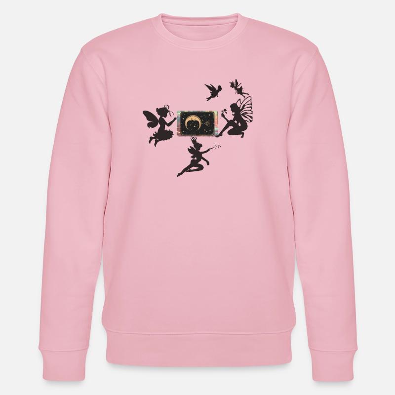 Sichelmond mit Sternen - Stanley/Stella Unisex Bio-Sweatshirt CHANGER  - Hellrosa