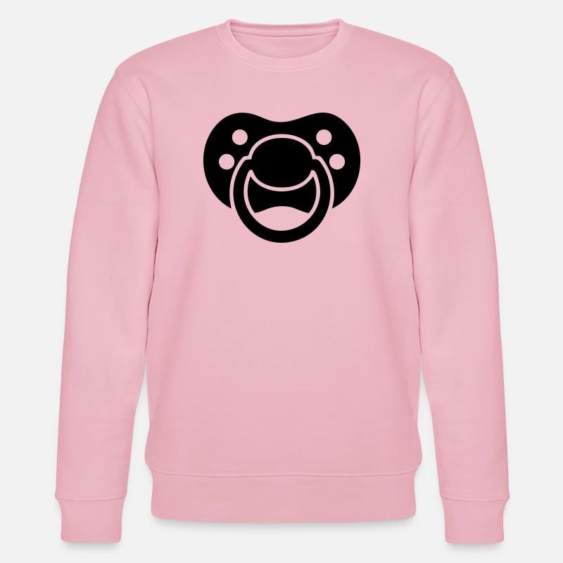 Schnuller Silhouette – Baby Design - Stanley/Stella Unisex Bio-Sweatshirt CHANGER  - Hellrosa