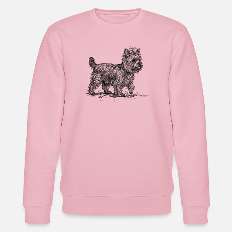 Yorkshire Terrier Sketch – Hund Design - Stanley/Stella Unisex Bio-Sweatshirt CHANGER  - Hellrosa