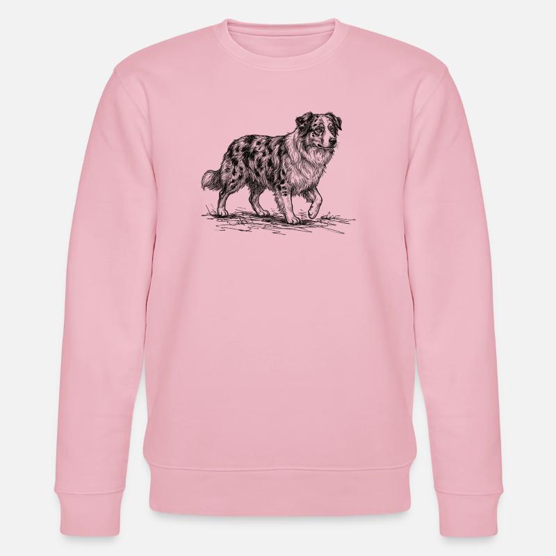Australian Shepherd Sketch – Hund Design - Stanley/Stella Unisex Bio-Sweatshirt CHANGER  - Hellrosa