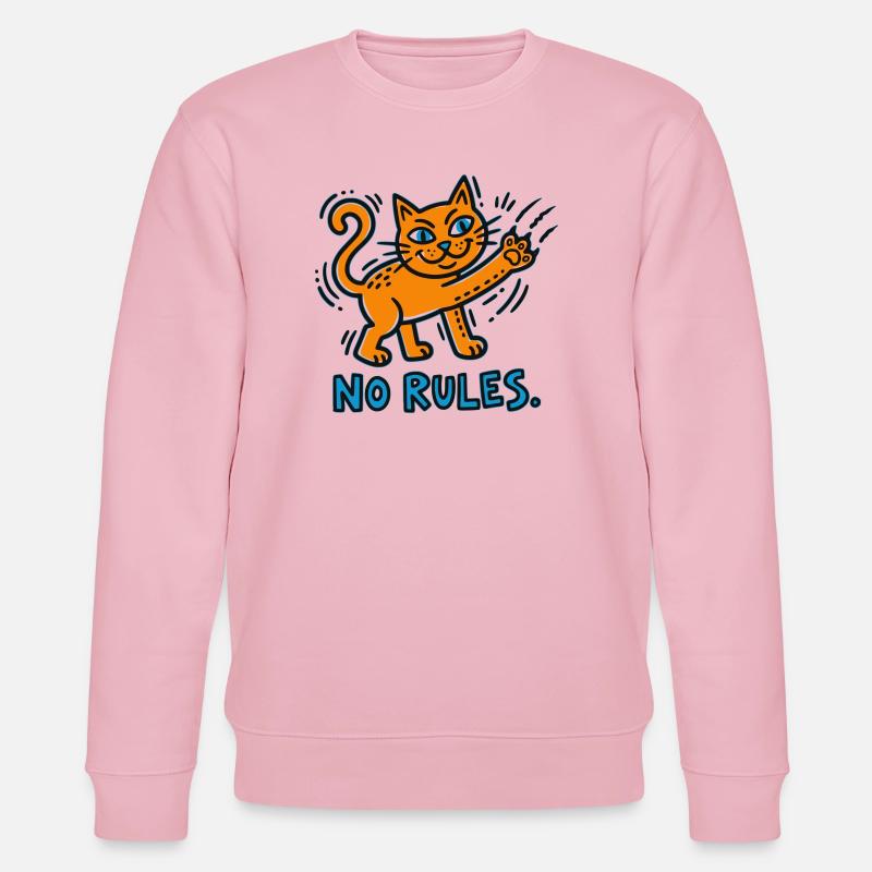 Rébellion des chats : Pas de règles - Sweat bio CHANGER Stanley/Stella Unisexe - rose pâle