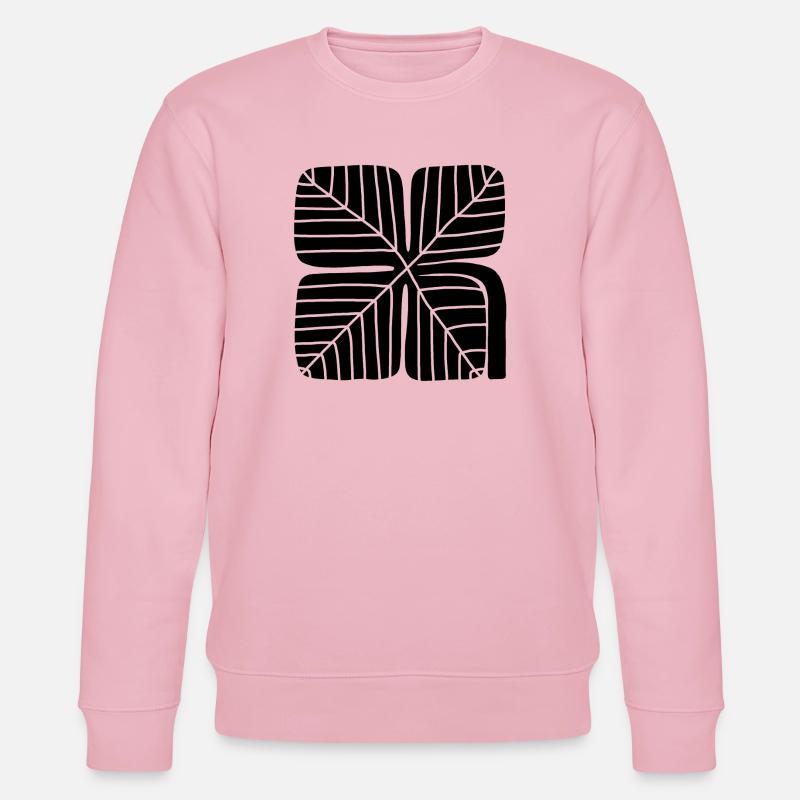 Bold Lucky Clover Linocut Design - Stanley/Stella Unisex Bio-Sweatshirt CHANGER - Hellrosa