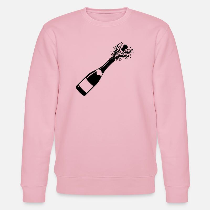 Funkelnde Flaschenpop-Silhouette - Stanley/Stella Unisex Bio-Sweatshirt CHANGER  - Hellrosa