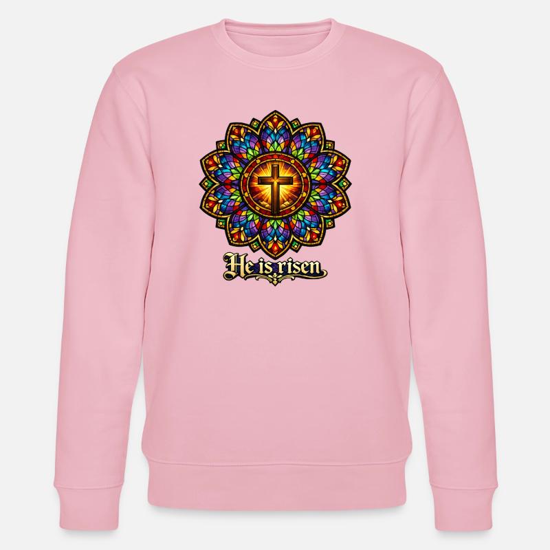 He is risen - Stanley/Stella Unisex Bio-Sweatshirt CHANGER  - Hellrosa