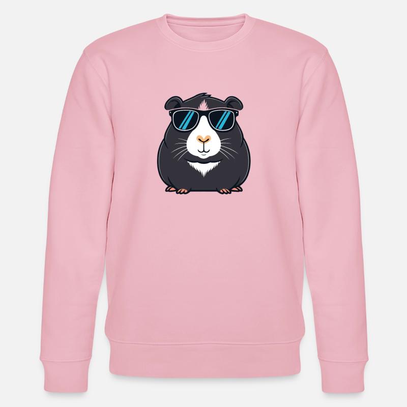 Kapybara Schwarze Kühle Sonnenbrillen - Stanley/Stella Unisex Bio-Sweatshirt CHANGER  - Hellrosa