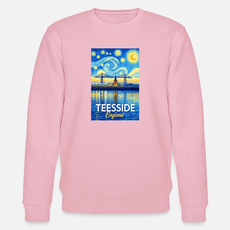 Pont néon de Teesside en Angleterre - Sweat bio CHANGER Stanley/Stella Unisexe - rose pâle
