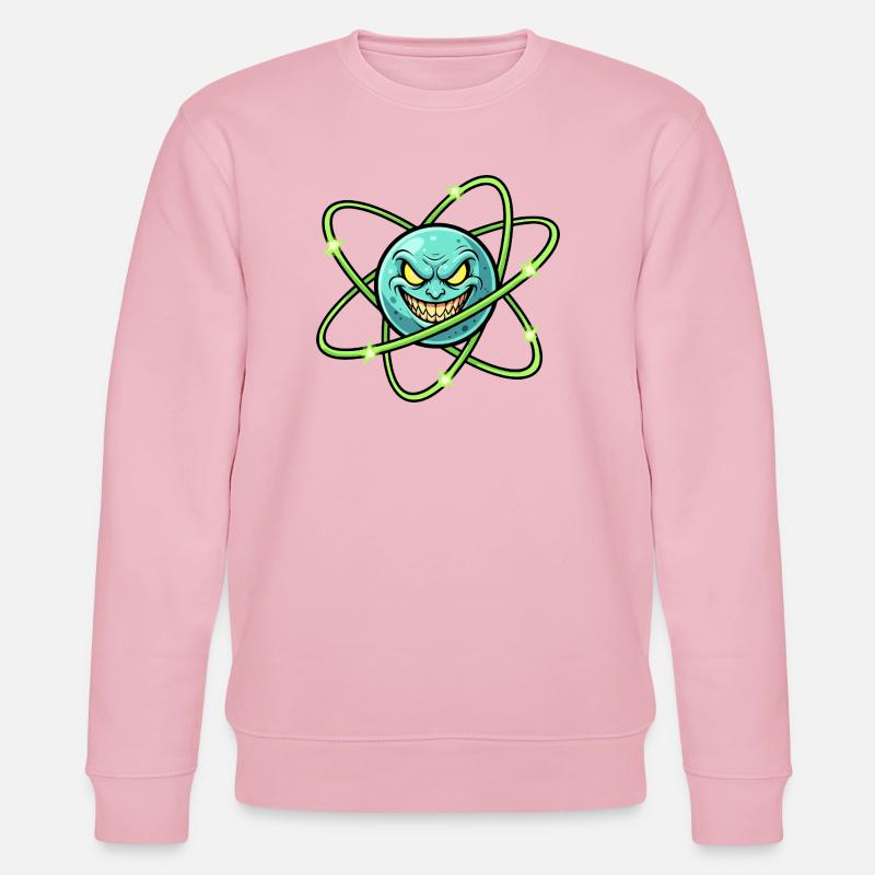 Grim Moon with Atomic Ring - Stanley/Stella CHANGER Unisex Organic Sweatshirt - cotton pink