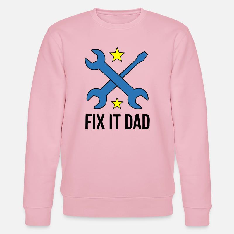 Fix It Dad Werkzeug Wappen - Stanley/Stella Unisex Bio-Sweatshirt CHANGER  - Hellrosa
